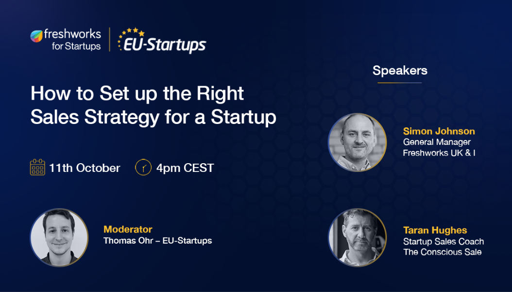 How to set up the right sales strategy for your startup – join our free webinar on October 11