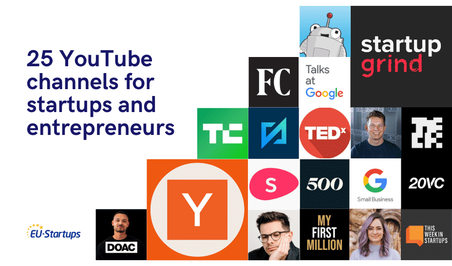 Discover 25 must-follow YouTube channels for startups and entrepreneurs