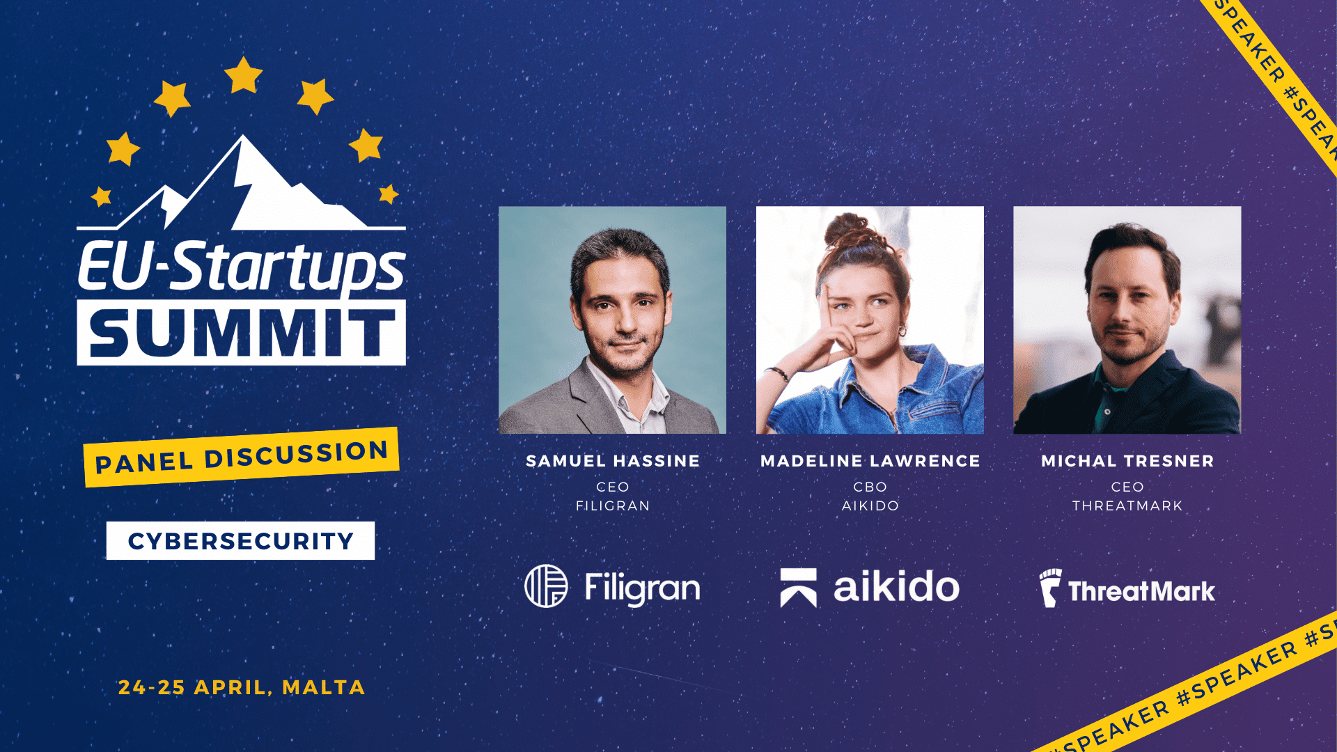 Meet the experts joining our ‘Cybersecurity’ panel discussion at the EU-Startups Summit 2025!